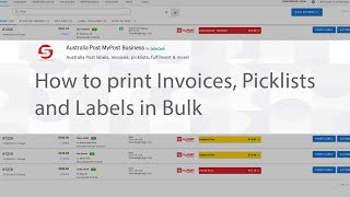 How to Bulk Print AusPost Invoices Picklists Labels in Shopify [upl. by Steve162]