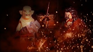 LEGO The Hobbit Thorin VS Azog Battle for Moria Stop Motion BrickFilm [upl. by Matilde]