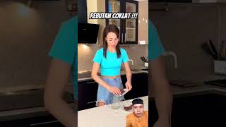 Rebutan coklat chocolate cake prank recipe cooking automobile cyclinglife funny [upl. by Brent]