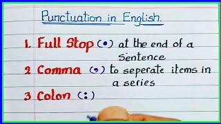 punctuation marks punctuation in English  punctuation English grammar  what are the punctuation [upl. by Ferdinanda469]