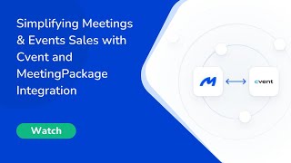 Simplifying Meetings amp Events Sales with Cvent and MeetingPackage Integration [upl. by Botnick110]