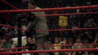 WWE RAW Live Vince McMahon HISTORY  FRONT ROW WilkesBarre PA 61107  CHRIS BENOIT [upl. by Ennyletak]