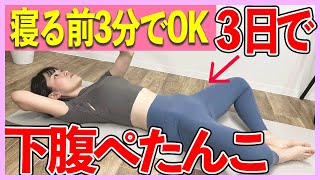 【下腹痩せ】寝る前3分でOK3日で効果が出る下腹部トレーニング【忙しい人向け】 [upl. by Palermo271]