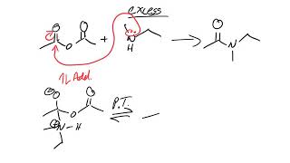 Anhydride reacting with amine to synthesize an acid and amide [upl. by Selwyn]