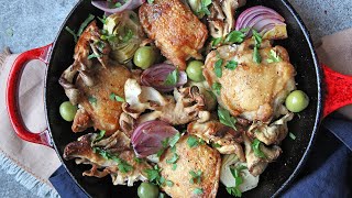 Crispy Chicken with Mushrooms and Garlic [upl. by Akeenahs]