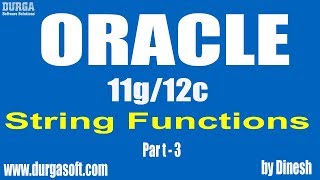 Oracle  String functions Part3 by dinesh [upl. by Raymund]