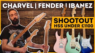 HSS Super Strat Shootout Fender American Performer vs Ibanez AZ vs Charvel DK24 [upl. by Nivlam]