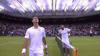 Djokovic hits one of the great returns of all time  Wimbledon 2014 [upl. by Terrance310]