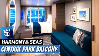 Harmony of the Seas  Central Park View Balcony Stateroom Tour amp Review 4K  Royal Caribbean Cruise [upl. by Beera]