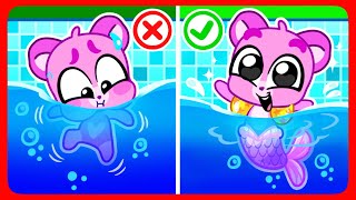 Fun At the Pool 💧 Safety In The Swimming Pool 💦 Kids Cartoons And Nursery Rhymes [upl. by Mariko]