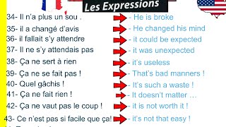 LEARN FRENCH Plus de 100 expressions à connaître pour booster votre niveau  2 ème partie [upl. by Ynnot]