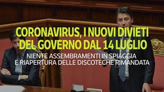 Coronavirus in arrivo nuove disposizioni in vigore dal 14 luglio [upl. by Abba]