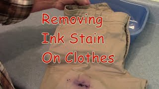 Removing Ink Stain on Clothes [upl. by Pesvoh539]