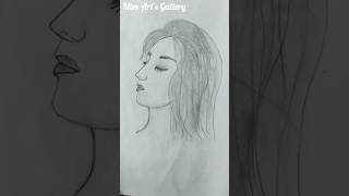 Easy Way to Draw side face of a girl  Satisfying Creative Art satisfying creativeart sketch [upl. by Gonagle179]