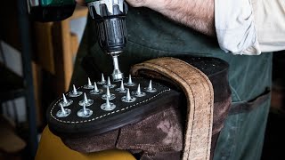 How It’s Made World’s Toughest Logging Boots  Nicks Handmade Boots [upl. by Tadeo]