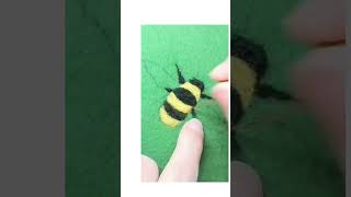 How to Needle Felt a Bee needlefelting bee [upl. by Mckenna456]