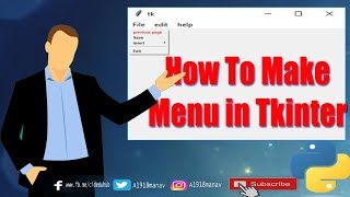 How to make menu in app using Python Tkinter [upl. by Ybroc]