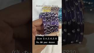 Zircon Glass bangles whatsapp 9360065320 lsbangles glassbangles stonebangles [upl. by Sauveur914]