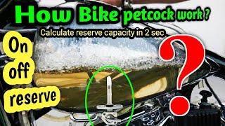 Motorcycle petcock switch  how it works and fuel capacity in reserve [upl. by Kerril90]