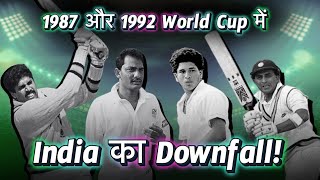 1987 और 1992 ODI World Cup में Team India का पतन Cricket [upl. by Nonarb]