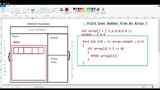 Even Number From An Array  How To Print Only Even Number From An Arrays Program In Java [upl. by Etnovaj]