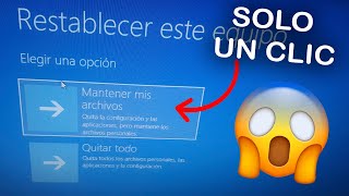 RESTABLECER Windows 10 ✔️ Sin USB Sin nada [upl. by Niel]