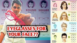 How to choose best eyeglasses for face shapeHindi  चश्मे का फ्रेम चेहरे के हिसाब से कैसे लें [upl. by Siesser119]