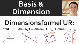 📘 Basis und Dimension 08  Unterräume des R3 Dimensionsformel für Unterräume Übung im R3 Uncut [upl. by Zoie]