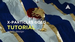 Liquid Gold in XParticles and Octane for Cinema 4D [upl. by Woodman613]