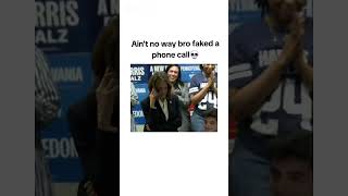 Kamal Harris faking a phone call funny meme donaldtrump kamalaharris [upl. by Hinckley696]