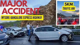 MAJOR ACCIDENT  MysoreBengaluru express way  13102024 [upl. by Rigby]