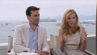 Jon Hamm and Jennifer Westfeld Interview [upl. by Enitsua724]