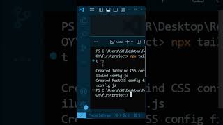 tailwind install in react short frontenddevelopment reactfrontend [upl. by Galloway]