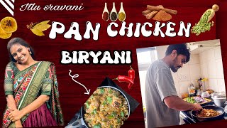 Pan chicken Biryani  Cooking vlog  Sunday Special 🍗  Itlu Sravani  Telugu vlogs  London [upl. by Minerva137]