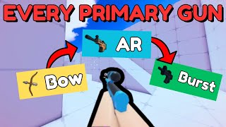 Winning a MATCH with EVERY Primary Gun Roblox Rivals [upl. by Seiden]