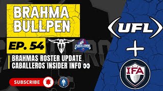 Brahmas Roster Update  Caballero Insider Info  UFL Brahma Bullpen Ep54 xfl ufl [upl. by Coppock593]