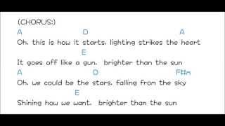 Brighter Than the Sun  Colbie Caillat lyrics amp chords [upl. by Karna]