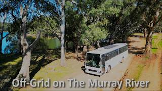 Our First Trip ALL TOGETHER on Our OffGrid Self Converted Bus  Murry River Victoria [upl. by Aihtyc]