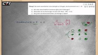 Kombinatorik  Ohne Zurücklegen und ohne Reihenfolge ★ Übung 2 [upl. by Dripps]