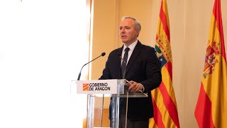 Declaración institucional del presidente de Aragón [upl. by Janey]