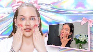 I Tried Kylie Jenners VOGUE Makeup Routine  NikkieTutorials [upl. by Marna]