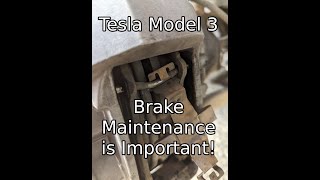 Tesla Model 3 Important Brake Maintenance  Seized Brembo Caliper Pins [upl. by Gnud]