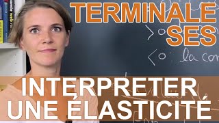 Interpréter une élasticité  SES  Terminale  Les Bons Profs [upl. by Estes509]