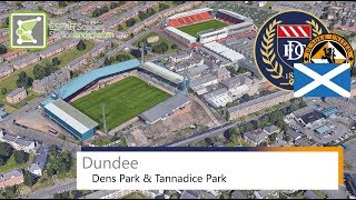 Dens Park amp Tannadice Park  Dundee FC amp Dundee United FC  Google Earth  2016 [upl. by Htidirrem762]