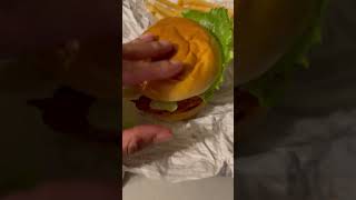 JUICY CHICKEN SANDWICH Wendys Foodshort foodie mukbang fyp [upl. by Chappie]