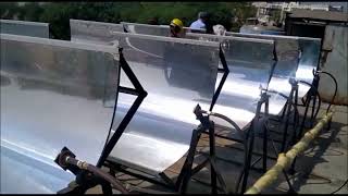 Solar Collectors I Solar Parabolic Trough Collector I solar concentrator [upl. by Brainard]