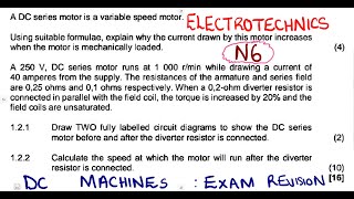 Electrotechnics N6 DC Machines Exam November 2023 mathszoneafricanmotives [upl. by Annahsal828]