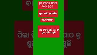 ରୁଢି ପ୍ରୟୋଗ ଓ ବାକ୍ୟ ଗଠନ odia grammar [upl. by Alram]