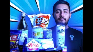 COMIENDO PRODUCTOS COREANOS COLOR AZUL 🇰🇷🇰🇷🇰🇷 [upl. by Ardy]