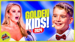 Youngest GOLDEN BUZZER Auditions on Got Talent 2024 [upl. by Birk]